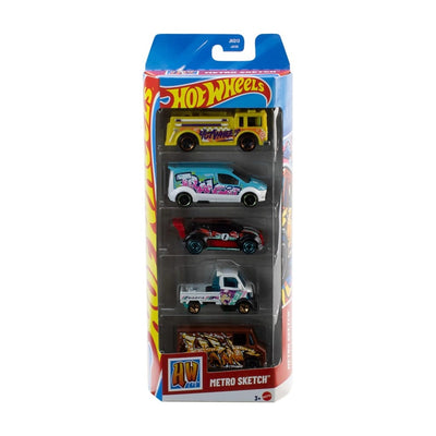 Pack 5 Autos Basicos Hotwheels - Metro Sketch