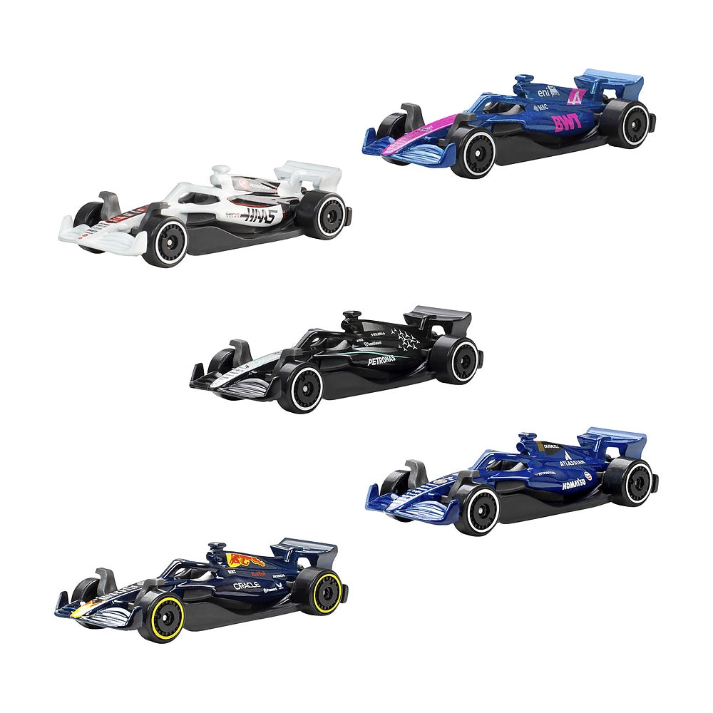 Pack 5 Autos Basicos Hotwheels - Formula 1 2025