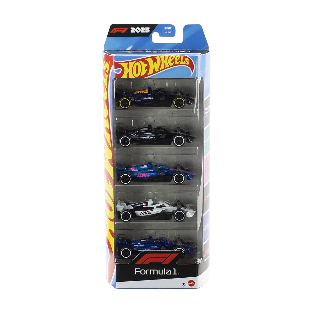 Pack 5 Autos Basicos Hotwheels - Formula 1 2025