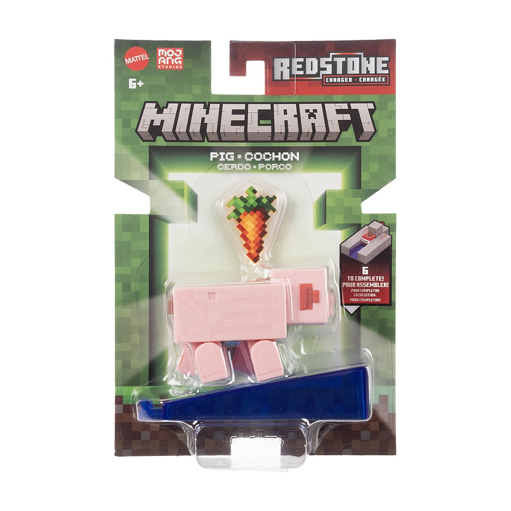Minecraft Core Figura De 8cm Con Crafting - Cerdo