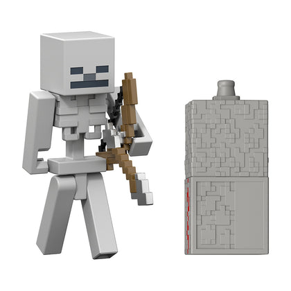 Minecraft Core Figura De 8cm Con Crafting - Esqueleto