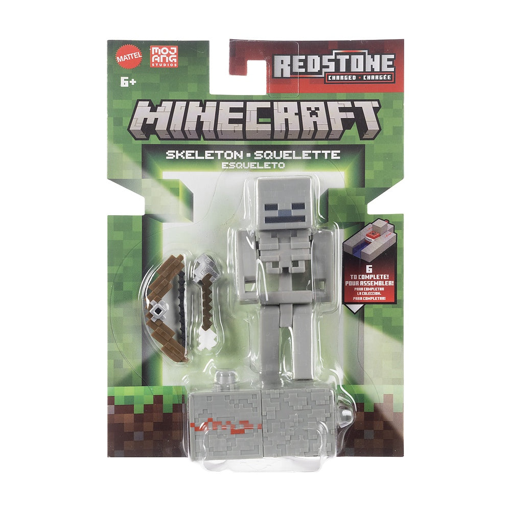 Minecraft Core Figura De 8cm Con Crafting - Esqueleto