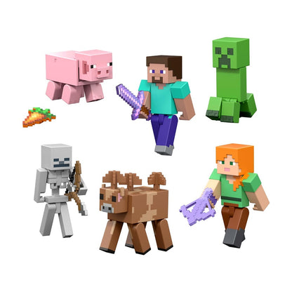 Minecraft Core Figura De 8cm Con Crafting - Esqueleto
