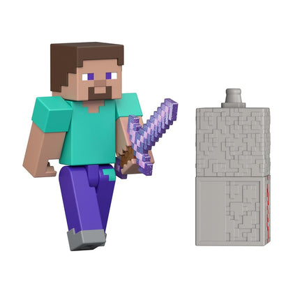 Minecraft Core Figura De 8cm Con Crafting - Steve