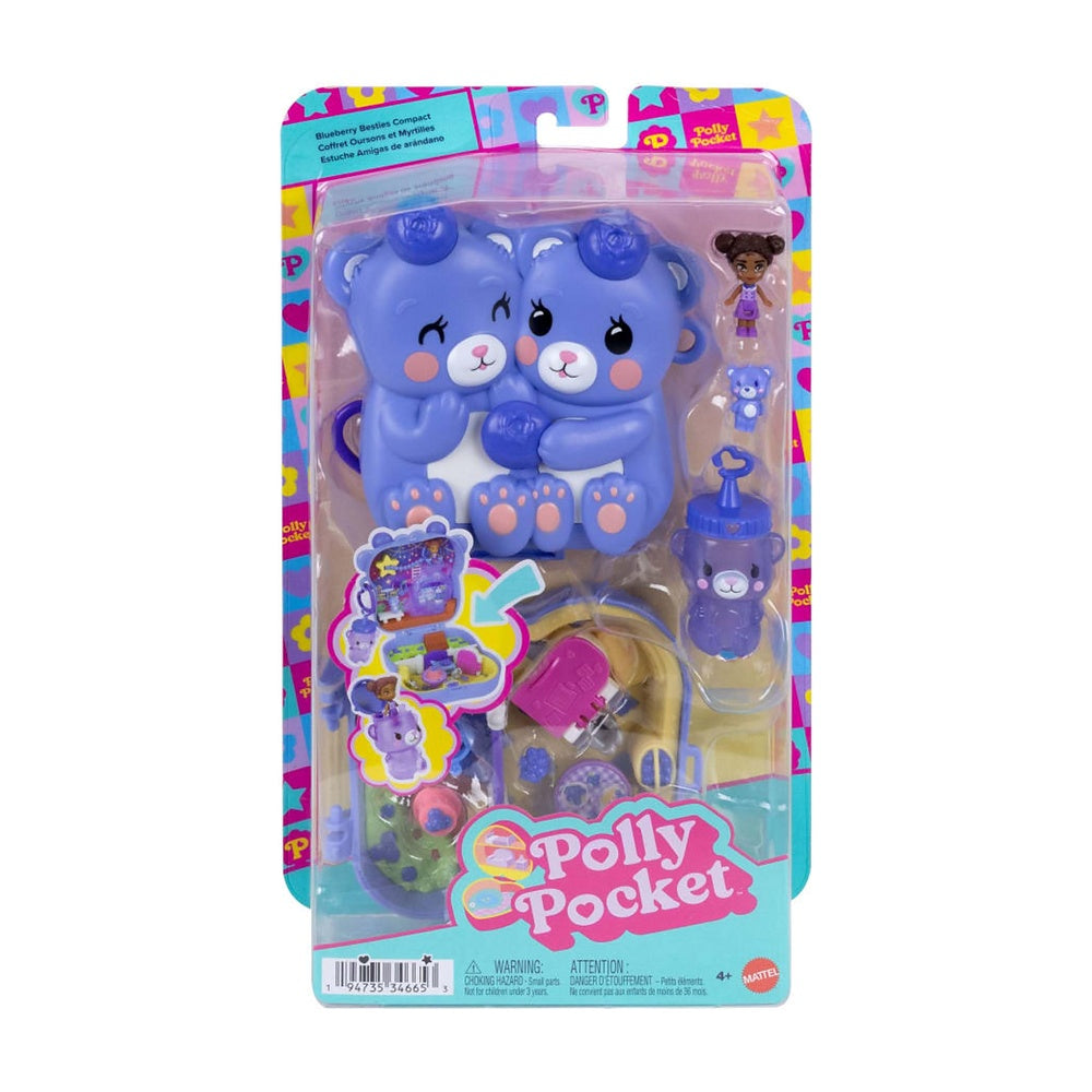 Polly Pocket Set De Juego Mundo De Compactos De Polly - Blueberry Besties