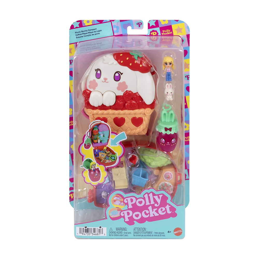 Polly Pocket Set De Juego Mundo De Compactos De Polly - Picnic Bunny