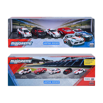 Set 5 Vehiculos Toyota Racing Majorette