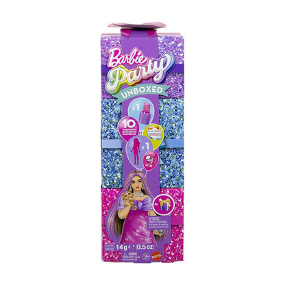Barbie Party Unboxed Glam Party Pink Sparkle con 10 Sorpresas