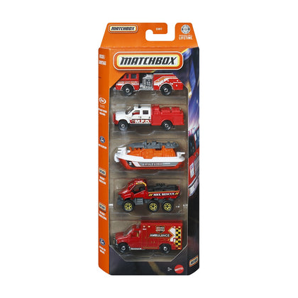 Pack De 5 Autos Matchbox - Rescue