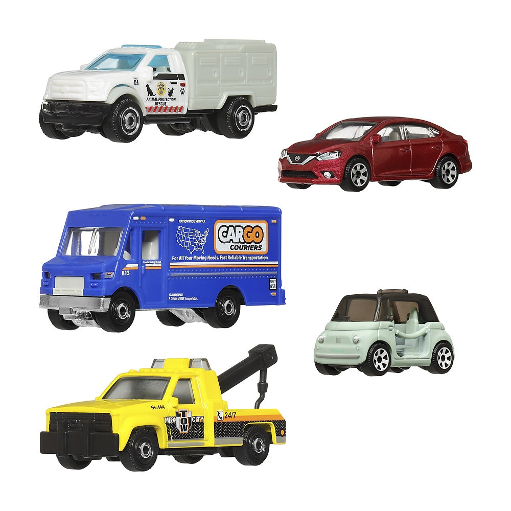 Pack De 5 Autos Matchbox - Mbx Metro