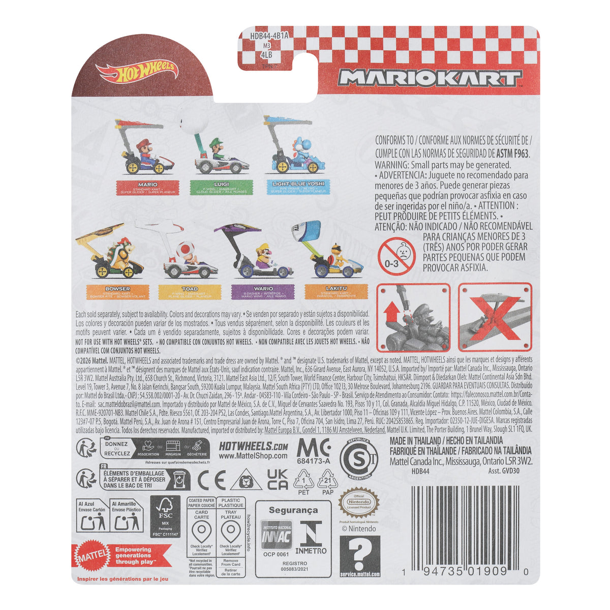 Hot Wheels Personajes Con Glider Sorpresa - Light-blue Yoshi - foto 6