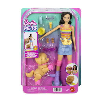 Barbie Pets Skate and Run Muñeca con Perrito y Patines