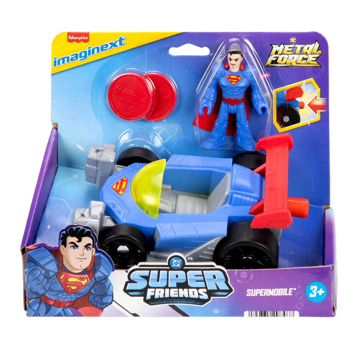 Imaginext Dc Super Friends Superman Vehículo Lanzador - foto 7