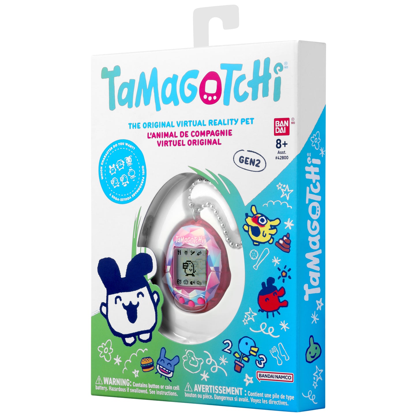 Mascota virtual Tamagotchi original de Bandai - Pink Treasure Jewel