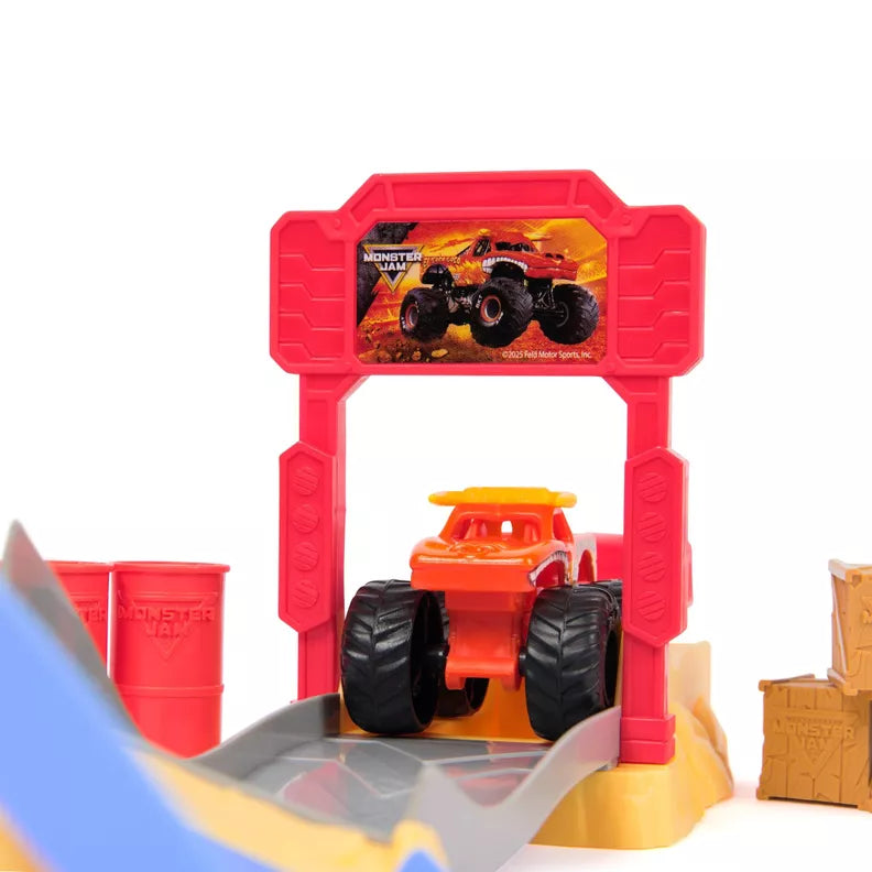 Spin Master Monster Jam El Toro Loco & Grave Digger 1:72 Set con Lanzador