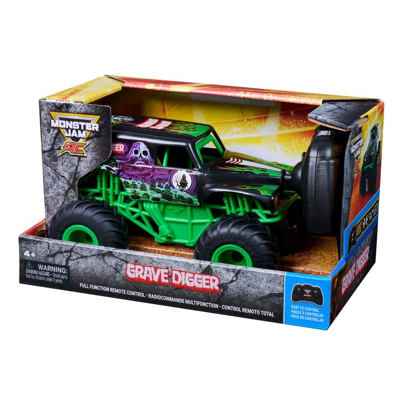 Spin Master Monster Jam RC Grave Digger 1:24 con Modo Choque