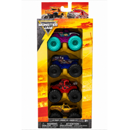 Monster Jam Set 4 Vehiculos 1:72