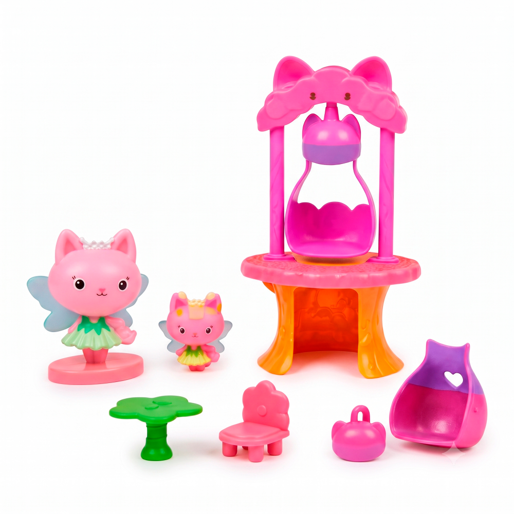 Gabby Dollhouse Hadas Playset Fiesta De Piscina - Set De Juego Arbol Magico