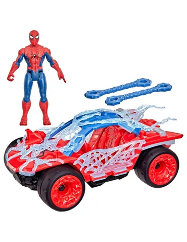 Hasbro Spider-Man Brand New Day ActionVerse Stretch & Blast Buggy con Figura 11,4 cm