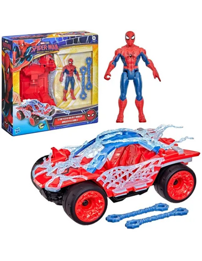 Hasbro Spider-Man Brand New Day ActionVerse Stretch & Blast Buggy con Figura 11,4 cm