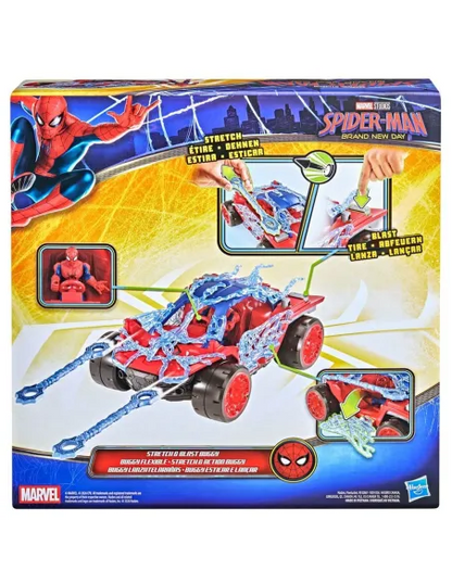 Hasbro Spider-Man Brand New Day ActionVerse Stretch & Blast Buggy con Figura 11,4 cm