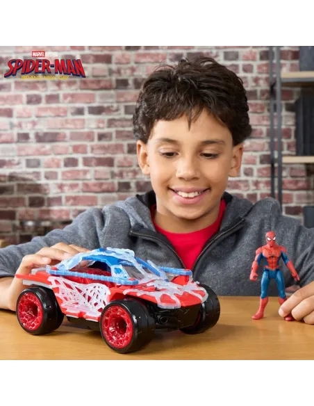 Hasbro Spider-Man Brand New Day ActionVerse Stretch & Blast Buggy con Figura 11,4 cm