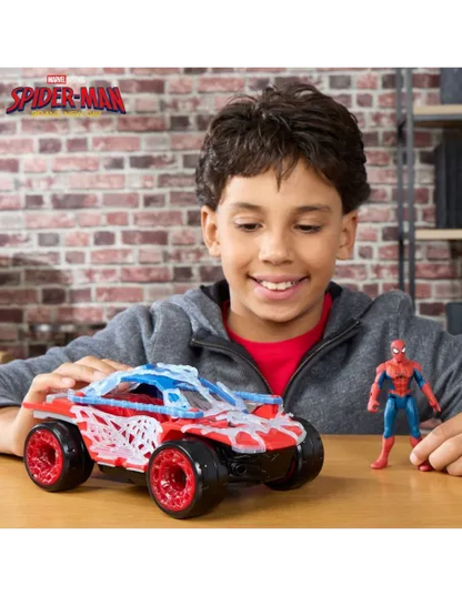 Hasbro Spider-Man Brand New Day ActionVerse Stretch & Blast Buggy con Figura 11,4 cm