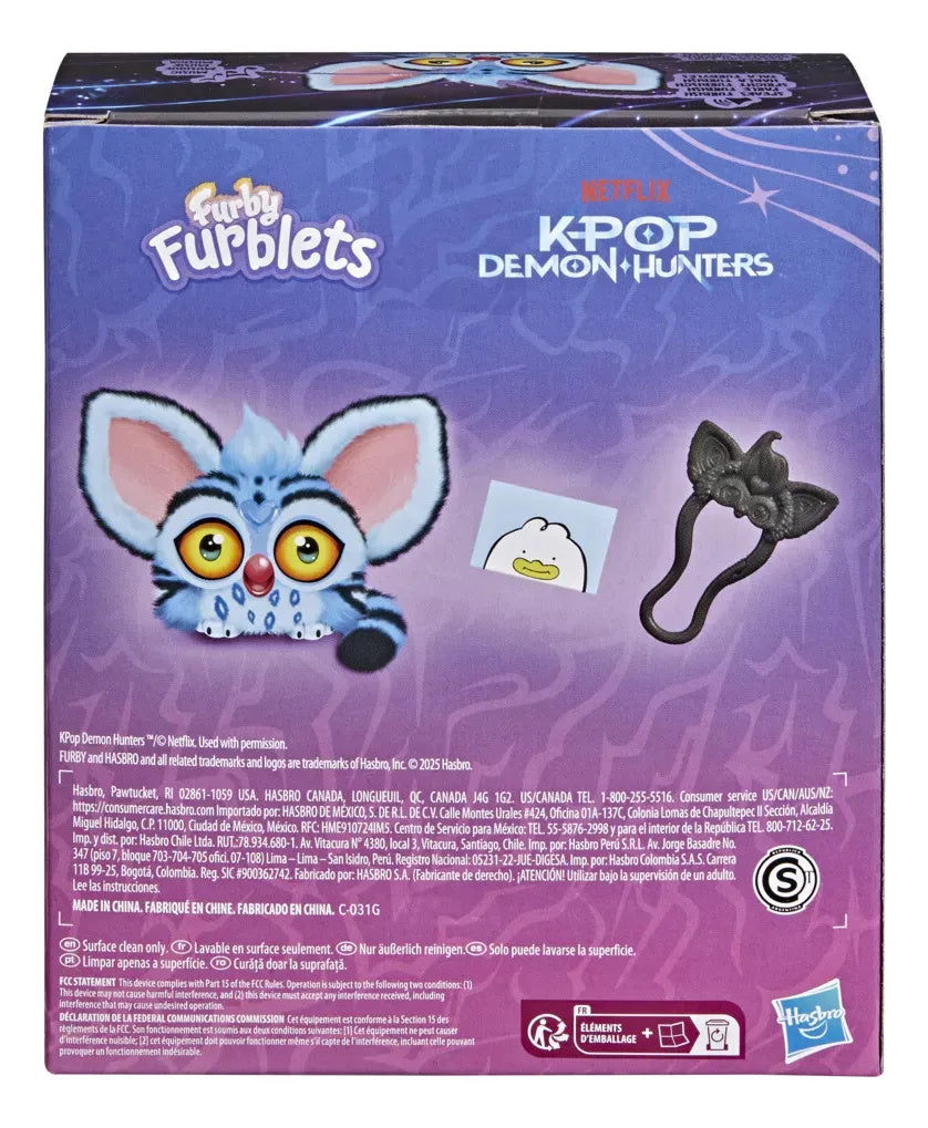 Hasbro Furby Furblets KPop Demon Hunters Derpy Tiger Minipeluche Electrónico 7,6 cm