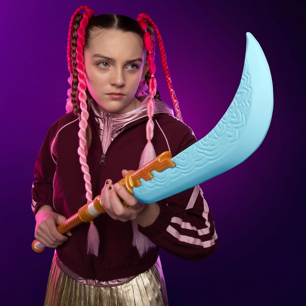 Hasbro Nerf KPop Demon Hunters HUNTR/X Espada Lunar Curva de Mira 91 cm