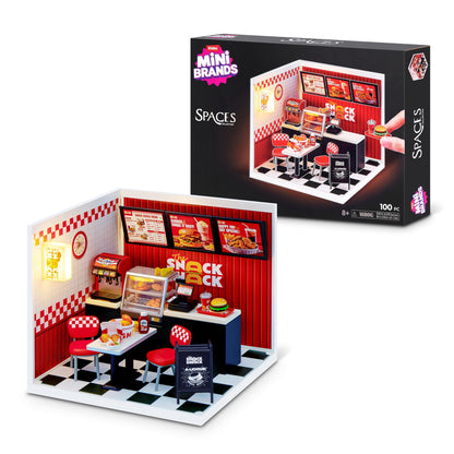ZURU Mini Brands Mini Spaces Snack Shack Set de Juego con Luz LED