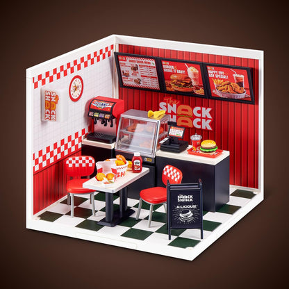 ZURU Mini Brands Mini Spaces Snack Shack Set de Juego con Luz LED