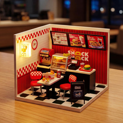 ZURU Mini Brands Mini Spaces Snack Shack Set de Juego con Luz LED
