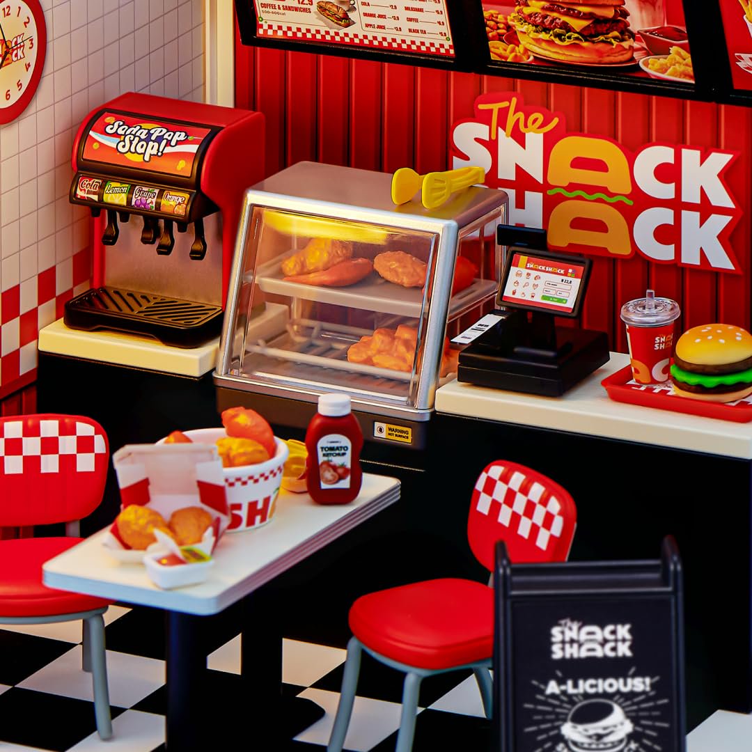 ZURU Mini Brands Mini Spaces Snack Shack Set de Juego con Luz LED