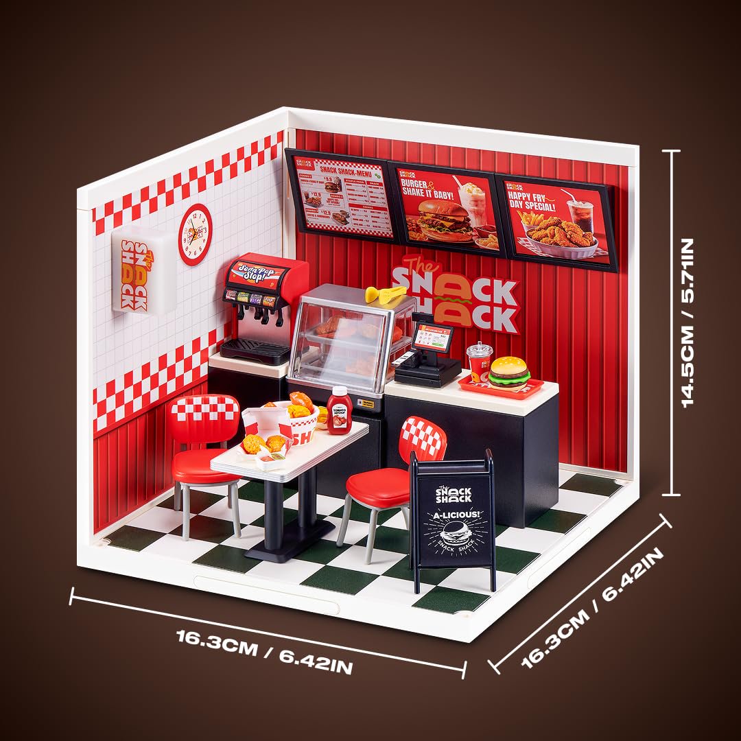 ZURU Mini Brands Mini Spaces Snack Shack Set de Juego con Luz LED