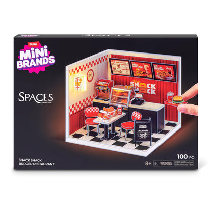 ZURU Mini Brands Mini Spaces Snack Shack Set de Juego con Luz LED