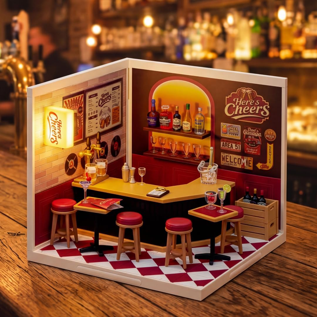 ZURU Mini Brands Spaces Here’s Cheers Bar Set Miniatura 117 Piezas