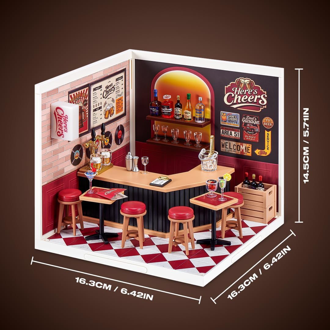 ZURU Mini Brands Spaces Here’s Cheers Bar Set Miniatura 117 Piezas