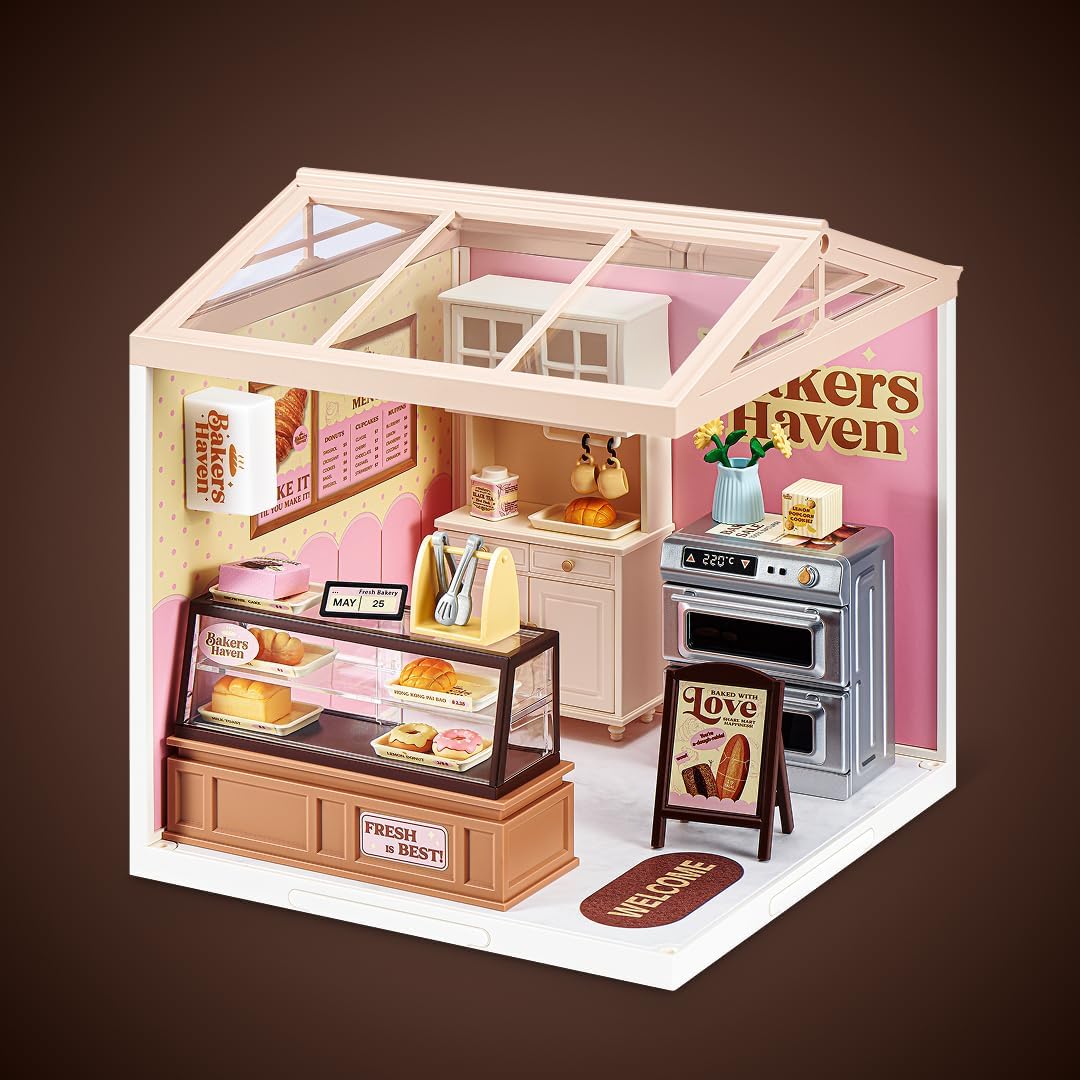 ZURU Mini Brands Spaces Bakers Haven Bakery Set Miniatura 109 Piezas