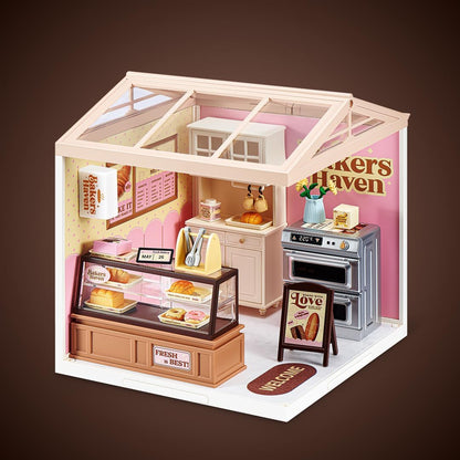 ZURU Mini Brands Spaces Bakers Haven Bakery Set Miniatura 109 Piezas