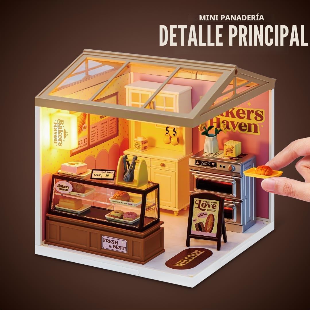 ZURU Mini Brands Spaces Bakers Haven Bakery Set Miniatura 109 Piezas