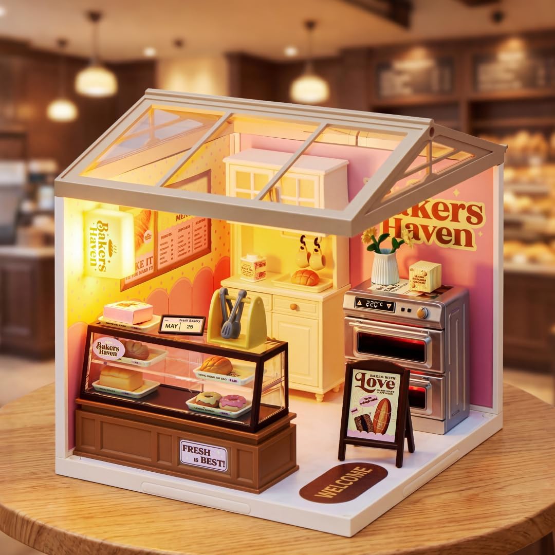 ZURU Mini Brands Spaces Bakers Haven Bakery Set Miniatura 109 Piezas