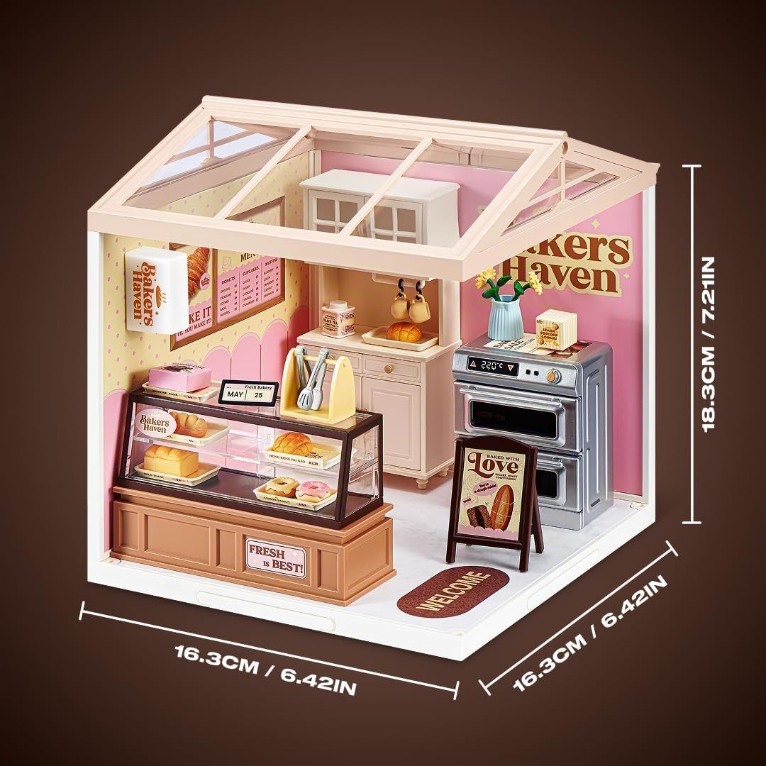 ZURU Mini Brands Spaces Bakers Haven Bakery Set Miniatura 109 Piezas