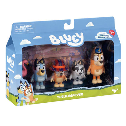 Bluey Sleepover Pack 4 Figuras - pijamada