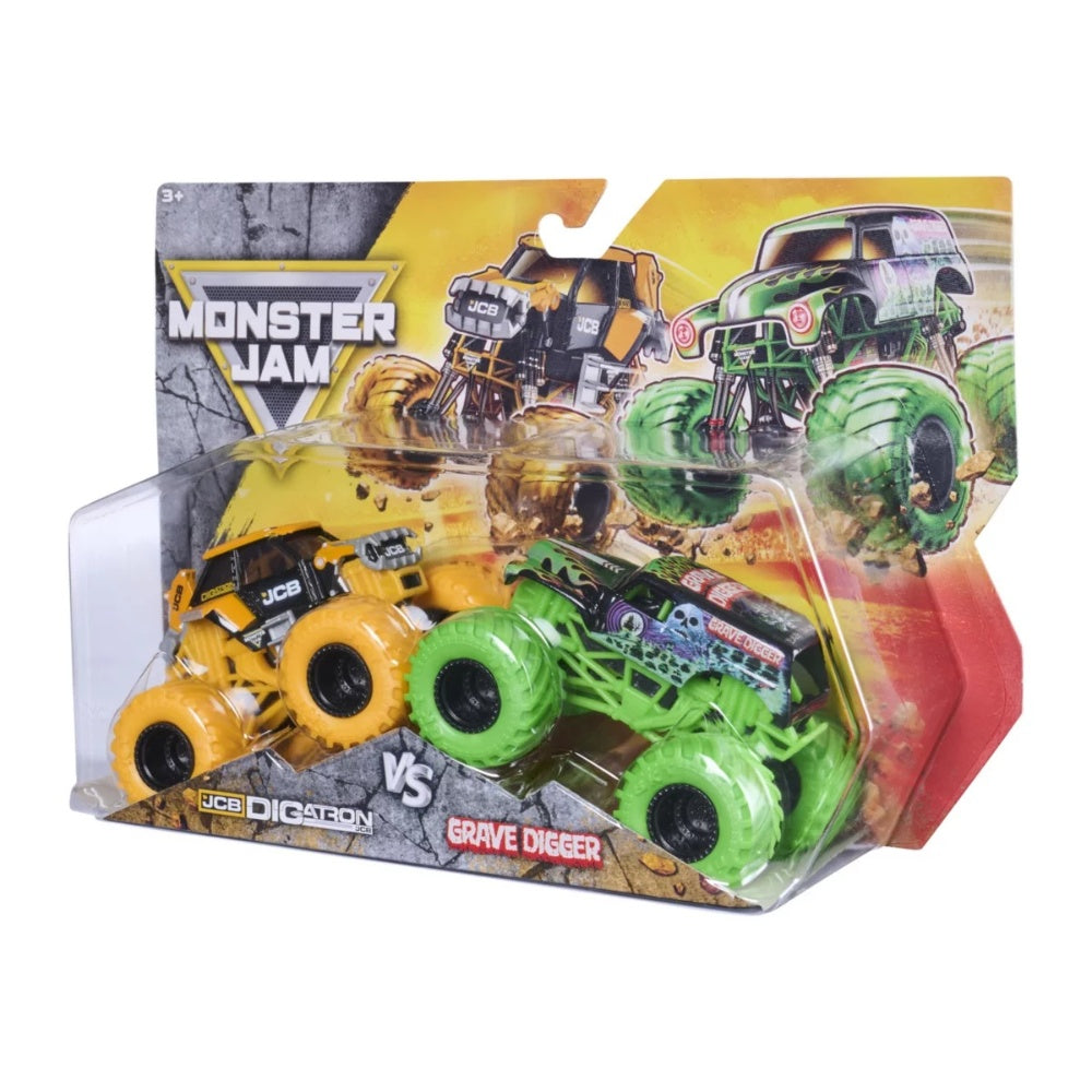 Monster Jam Vehiculos 1:64 Pack 2 - Jcb Digatron Vs Grave Digger - foto 2