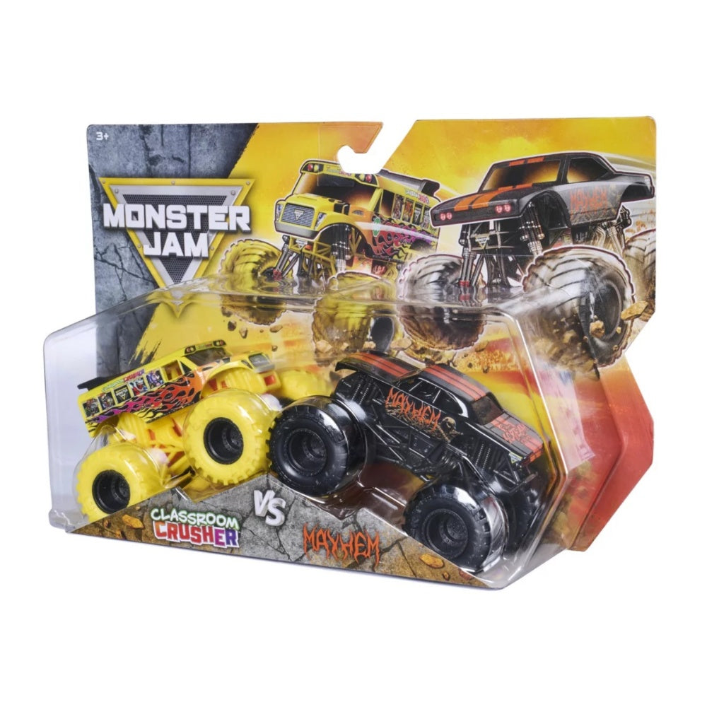 Monster Jam Vehiculos 1:64 Pack 2 - Classroom Crusher Vs Mayhem - foto 3
