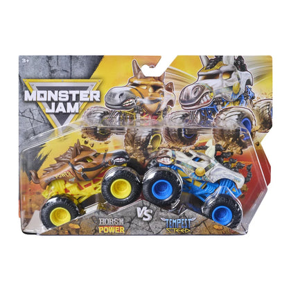 Monster Jam Vehiculos 1:64 Pack 2 - Horse Power Vs Tempest Steed