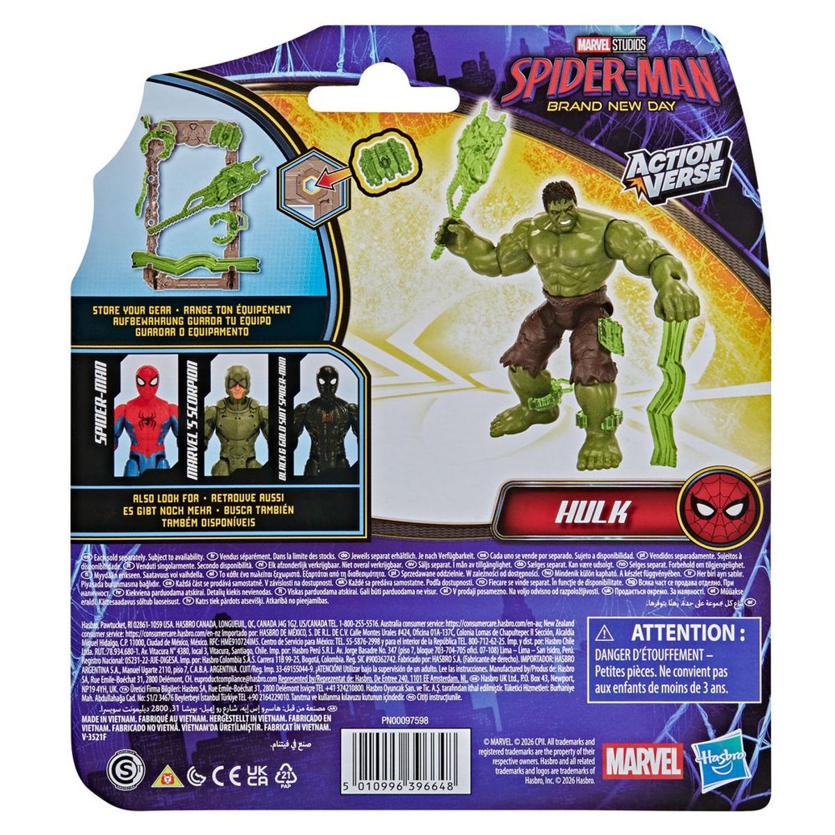 Figura De Accion Spiderman Actionverse Brand New Day - Spider - Manhulk - foto 4