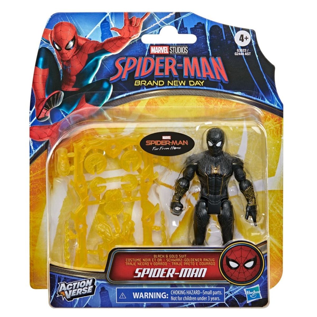 Figura De Accion Spiderman Actionverse Brand New Day - Spider - Manhulkscorpionspider - Man Negro Y Dorado - foto 2