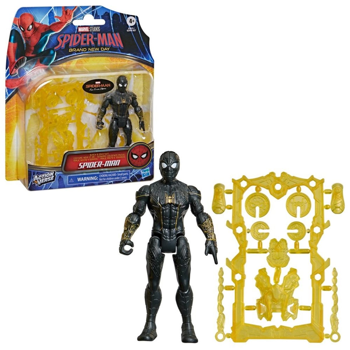 Figura De Accion Spiderman Actionverse Brand New Day - Spider - Manhulkscorpionspider - Man Negro Y Dorado - foto 3