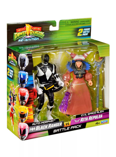 Pack 2 Figuras de Acción Power Rangers Black Vs Rita Repulsa
